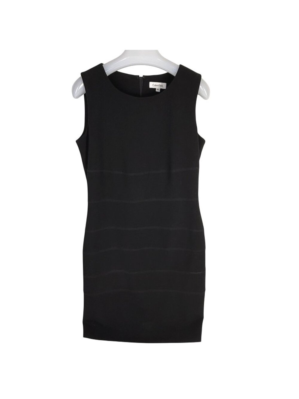 Calvin Klein Sleeveless Black Sheath Classic Cocktail Dress Size 8